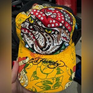 Ed Hardy Black and Yellow Cap